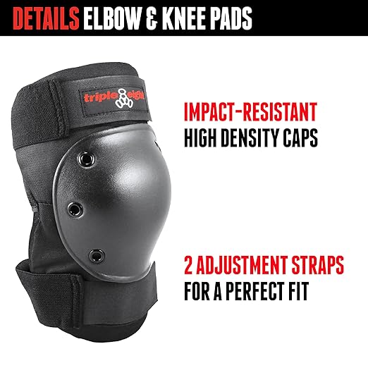 Triple Eight Saver Series Pad Set with Kneesavers, Elbowsavers and Wristsavers, Large-StrideForce Fitness