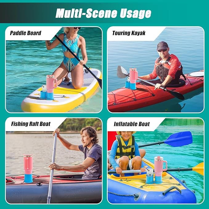 Paddleboard Cup Holder, Kayak Drink Holder for Paddle Board Cup and Phone Holder, Sup Surfboards Canoes Kayak Paddle Board Accessories for Types of Cup Bottle Drink-StrideForce Fitness