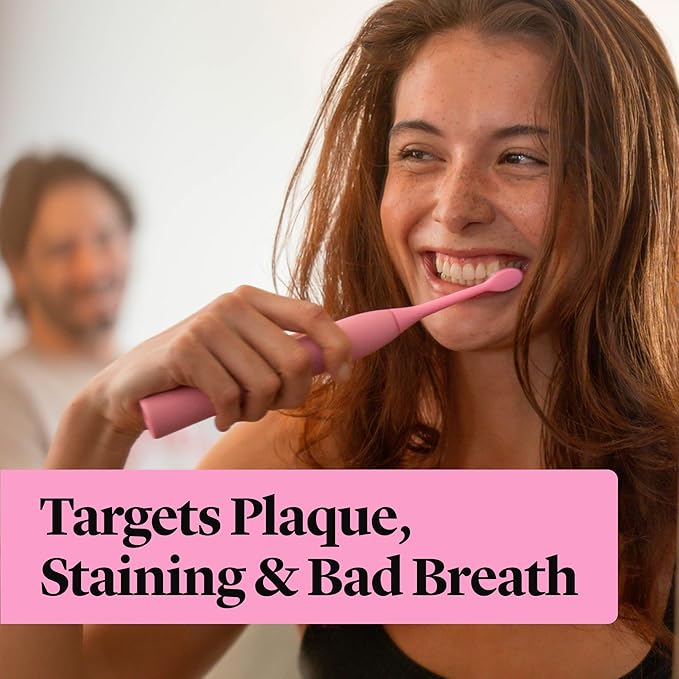 Made by Dentists PRO‑X Replacement Brush Heads – Compatible with PRO‑X Sonic Toothbrush (3 Pack) – Dentist‑Designed, Deep Plaque Removal, Soft Bristles, Travel‑Ready, Pink