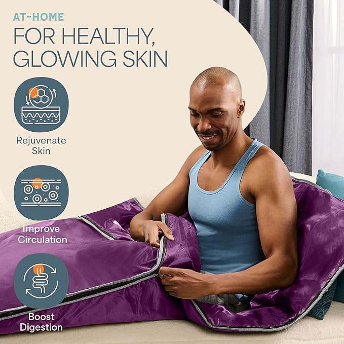 Lifepro BioRemedy Infrared Sauna Blanket – Available in 5 Colors – Portable Far Infrared Home Sauna Bag for Detox, Tension, and Relaxation – Adjustable Temp (86–158°F) & Timer – Includes Detox Wraps-StrideForce Fitness