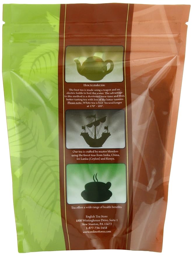 English Tea Store Loose Leaf, British Earl Grey Flavored White Tea, 2 Ounce-StrideForce Fitness