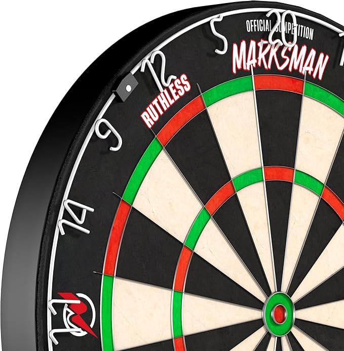 Ruthless Marksman Dart Board | Professional Level Ultra Thin Wire Sisal Dartboard for Steel Tip Darts (DB072)-StrideForce Fitness