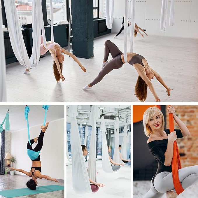 5.5 Yards Aerial Silk Swing Outdoor Hammock Aerial Yoga Swing For Adults,Aerial Yoga Hammocks for outside-StrideForce Fitness