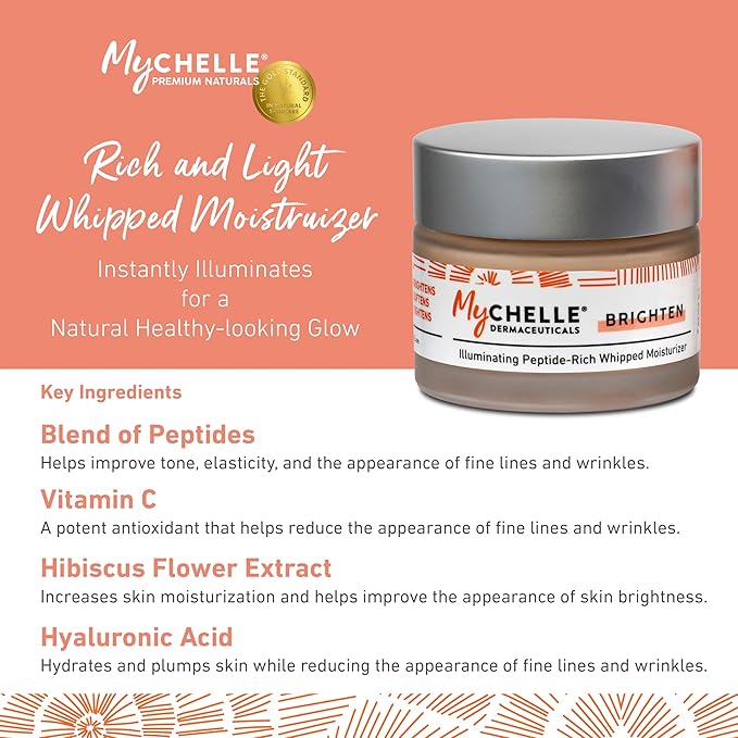 MYCHELLE Illuminating Peptide-Rich Whipped Moisturizer, 1.2 OZ-StrideForce Fitness