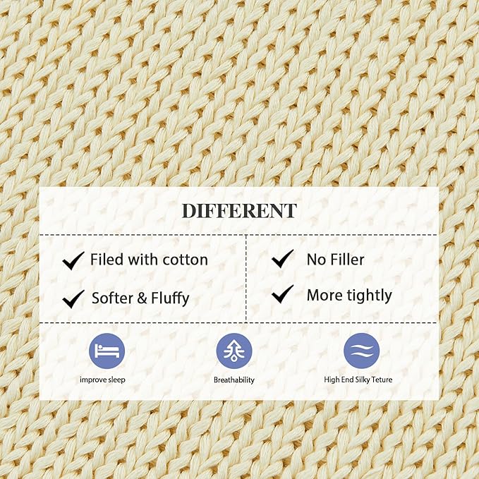 L'AGRATY Heavy Weighted Blanket - 50"x60", 10lbs Cooling Chunky Knit, Braided Crochet Throw with Thick Cable Yarn, Machine Washable-StrideForce Fitness