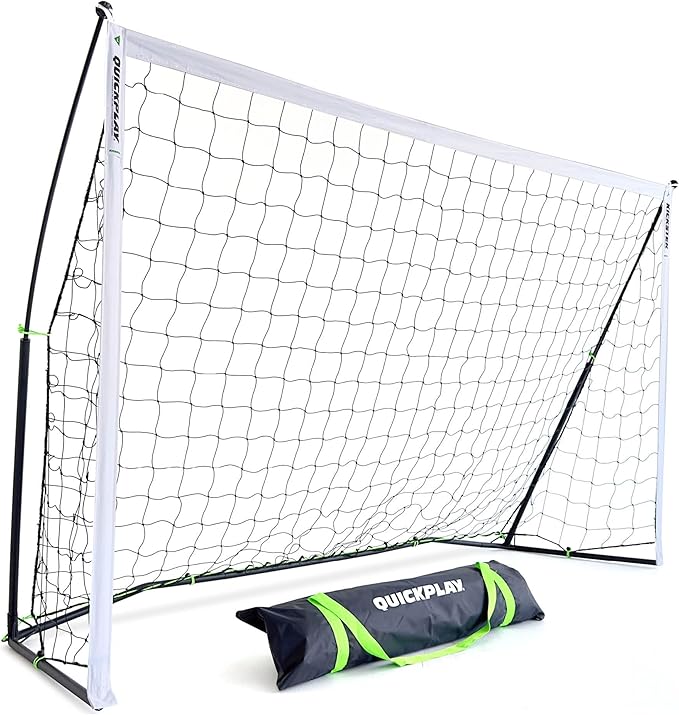 QUICKPLAY Kickster Soccer Goal Range – Ultra Portable | Quick and Easy Set Up | Includes Net and Carry Bag | Available in 7 Sizes | Backyard Soccer Net for Kids & Adults [Single Goal]-StrideForce Fitness