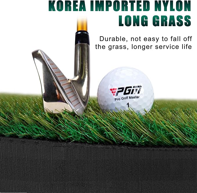 PGM 40"x 40" Golf Practice Mat - 4 Adjustable Simulation Slopes Golf Mats - Golf Hitting Mat - Golf Mats Practice Indoor Outdoor - Golf Training Mat - Golf Swing Trainer Aid-StrideForce Fitness