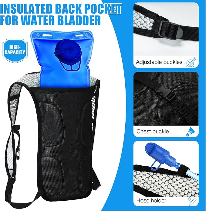 Sweetude Hydration Backpack Set with 2L Water Bladder for Men and Women Lightweight Water Pack for Cycling Biking Hiking Running Climbing-StrideForce Fitness