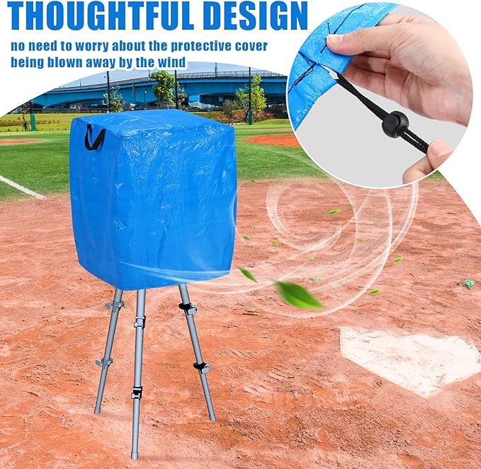 Pitching Machines Cover for Most Softball/Baseball Pitching Machine, Provide All-Weather Protection. (23.6" L X 23.6" W X 31.5" H)-StrideForce Fitness