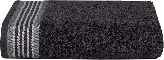 CASA COPENHAGEN, Designed in Denmark, 550 GSM, 35x70 Inches Extra Large Jumbo Size Bath Sheets, Set of 2 Towels, Super Soft Egyptian Cotton Towels for Bathroom & Shower - Granite Grey + Mirage Grey-StrideForce Fitness