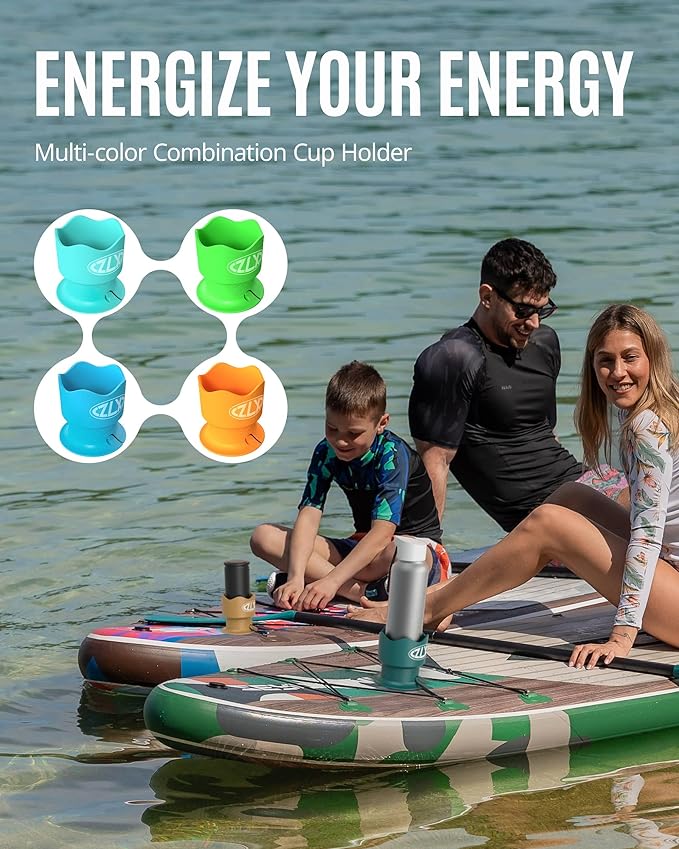 ZLX Cup Paddle Board Kayak Cup Holder, Stand Up Paddle Board Cup Holder Paddleboard Accessories Surfboards, Canoes Kayak Holder for Types of Cup Bottle Drink-StrideForce Fitness