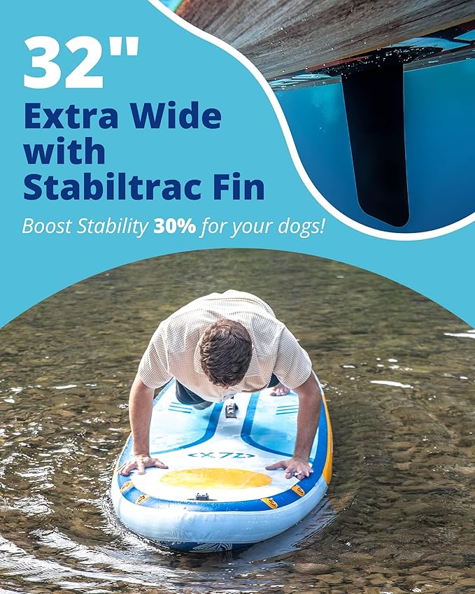 ZLX Inflatable Stand Up Paddle Board, 10'6" SUP Non-Slip Stable Deck Pad, Unique Center Fin, Premium Accessories, Portable Paddleboard for Adults, Beginners, All Skill Levels-StrideForce Fitness