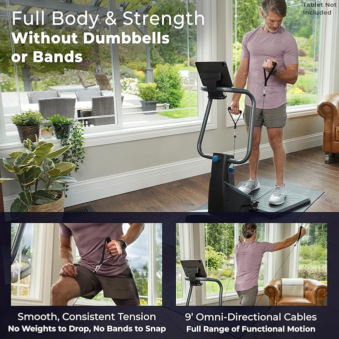 Teeter FitForm Home Gym Strength Trainer - Low-Impact Total Body Cable Resistance - TeeterMove Personal Training App-StrideForce Fitness