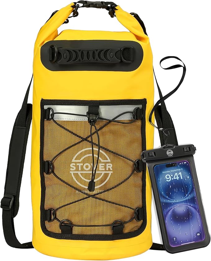 STOVER 5/10/25/30/40/55L Waterproof Backpack- Floating Dry Bag for Kayaking, Travel, Beach, Hiking, & Camping, Men/Women-StrideForce Fitness
