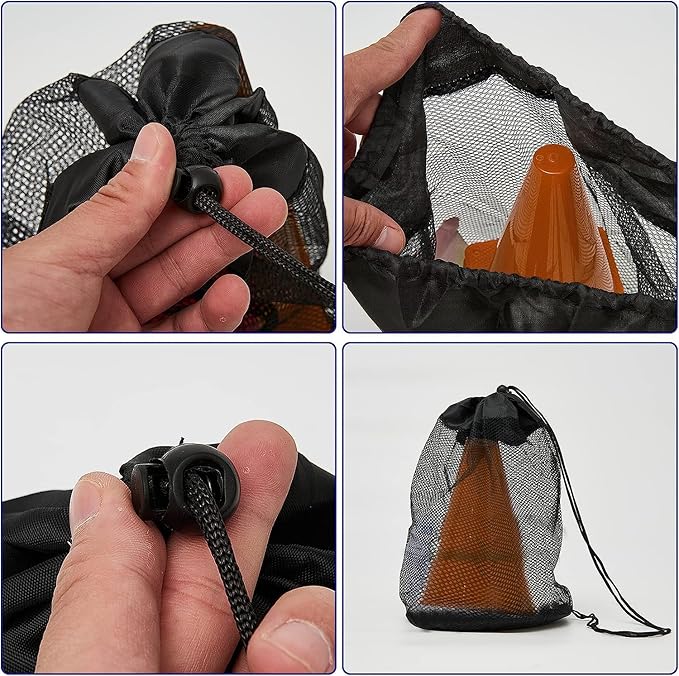 Cones Sports for Kids, Small Training Cones Set for Soccer Practice, 24 Pack 7 Inch Agility Field Cone Marker for Football Basketball Drills, Plastic Multi color Baseball Cone for Outdoor Indoor Games-StrideForce Fitness