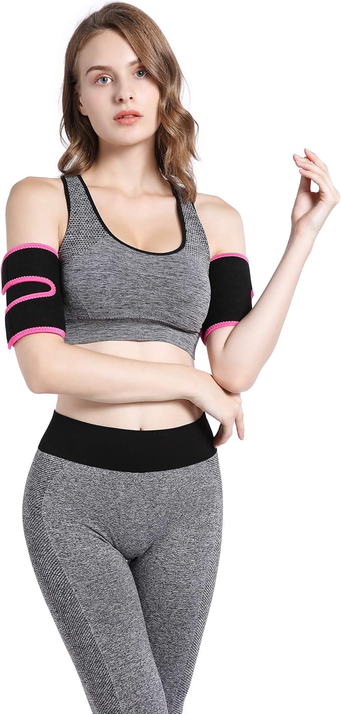 Bakerdani Hot Sweat Neoprene Compression Arm Sauna Sleeves Slimmer Bands Wraps Arm Trimmers for Men & Women (a Pair)-StrideForce Fitness