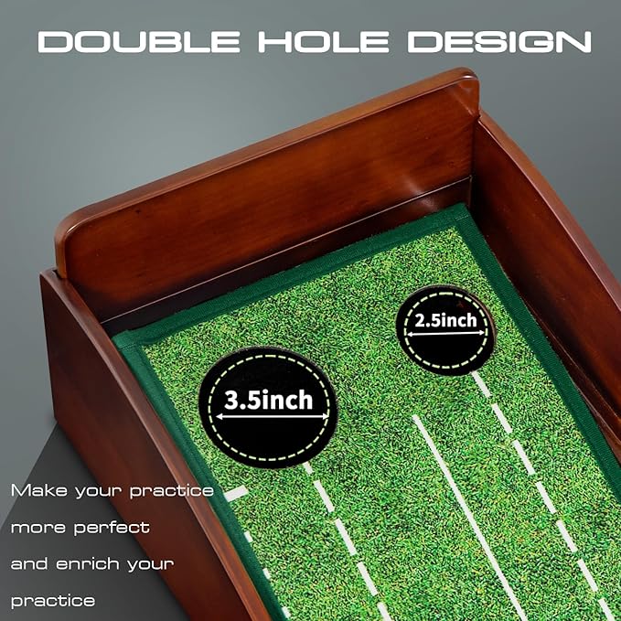 Putting Green Putting matt for Indoors Golf Putting Mat - Indoor Putting with Ball. Putting matt for Golf Practice, Portable and Easy to Clean. Great Gift-StrideForce Fitness