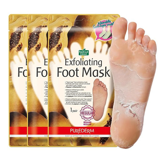 Purederm Exfoliating Foot Mask (3 Pack) – Regular Size Exfoliating Foot Masks for Cracked Feet, Dry Skin, Callused Feet…-StrideForce Fitness