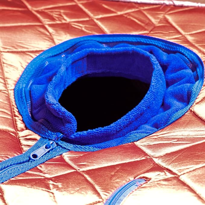 Infrared Sauna, Low EMF Negative Ion Portable Indoor Sauna with Chair and Heated Footpad, Copper, Large-StrideForce Fitness