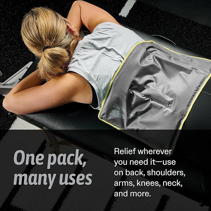 Hot & Cold Reusable Gel Packs (XL, 1 Pack) Flexible Soft Compress - Ice & Heat Therapy for Injuries, Back, Shoulder, Hip, Knee, Joint Pain, Swelling, Bruises, Post Surgery - Sport Temp-StrideForce Fitness