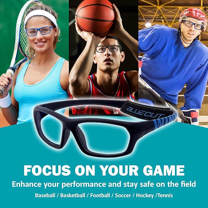 BLUE CUT Sports Protection Goggles, Anti-Fog Lenses Safety Glasses for Basketball, Pickleball and All Outdoor Sports-StrideForce Fitness