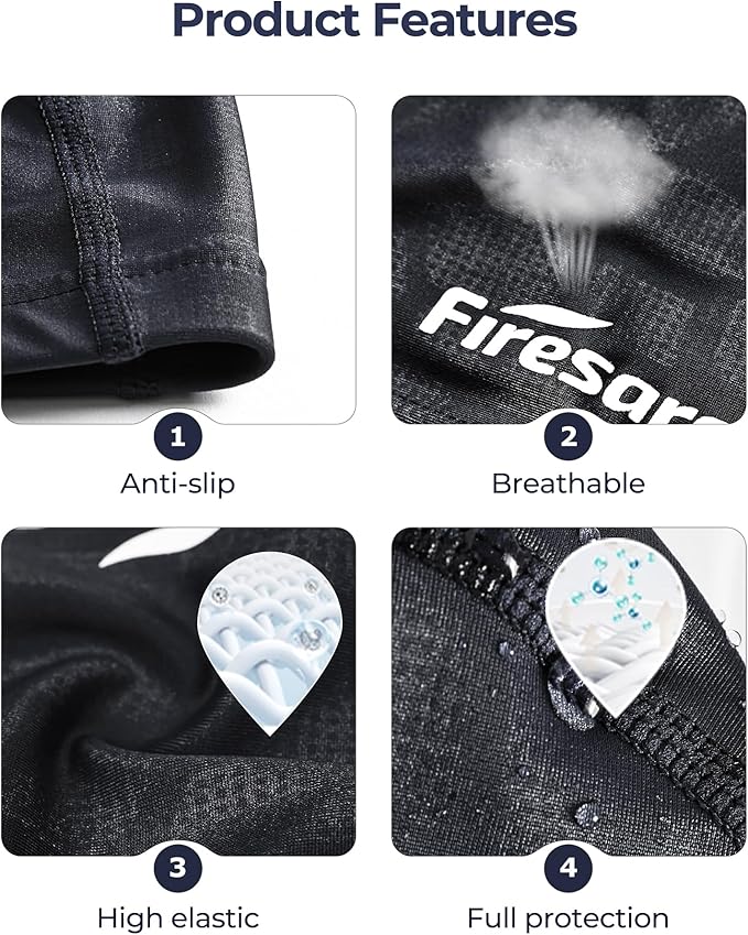 Firesara Fabric Swim Cap, High Elasticity Swimming Cap Keeps Hair Clean Breathable Fit Both Long Hair Short Hair, Swim Caps Woman Girls Men Kids One Size Hat-StrideForce Fitness