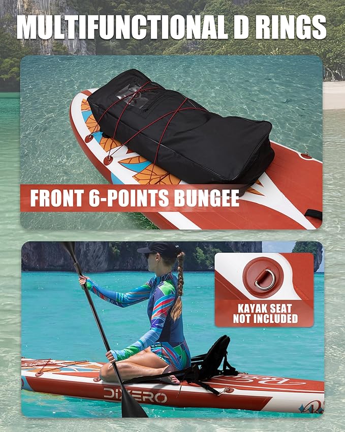 Inflatable Stand Up Paddle Board with SUP Accessories, Anti-Slip EVA Deck, 11'*33" Inflatable Paddle Boards for Adults & Youth of All Skill Levels-StrideForce Fitness
