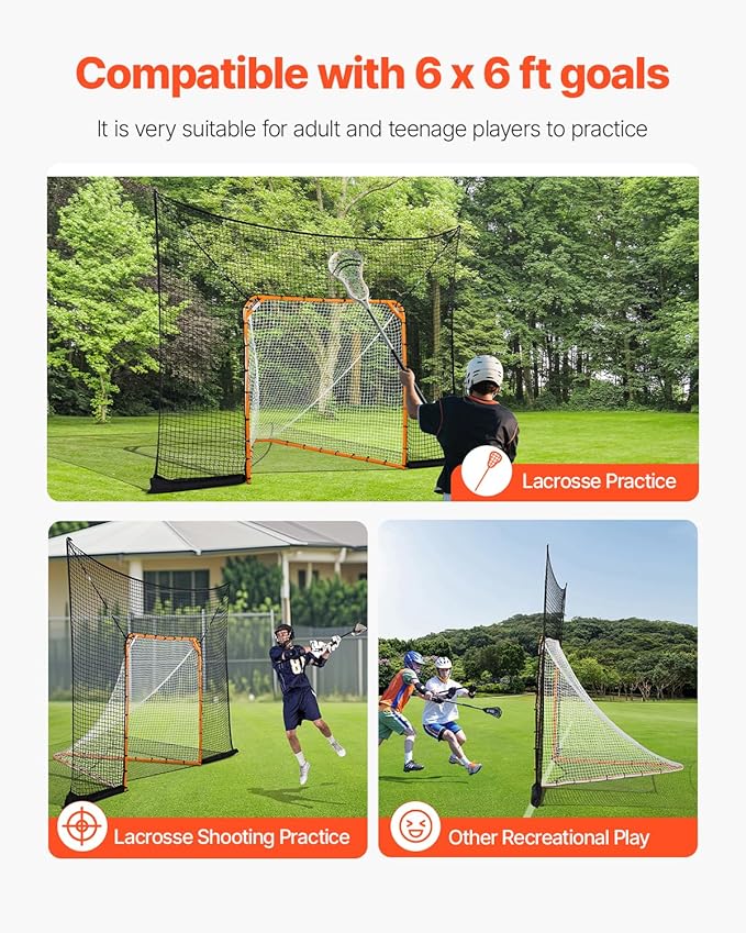 VEVOR Portable Lacrosse Goal - Complete Training Accessory Set with Extended Coverage for Youth and Adults-StrideForce Fitness