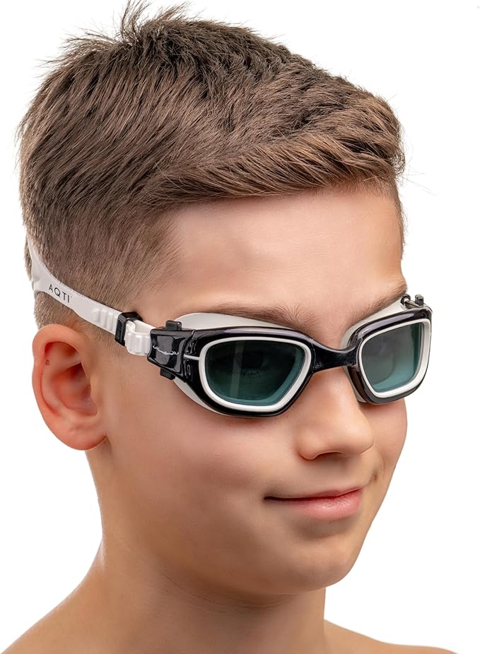 AqtivAqua Swimming Goggles for Kids, MINI-DX Wide View Swim Goggles for Kids Boys Girls, Anti Fog No Leaking-StrideForce Fitness