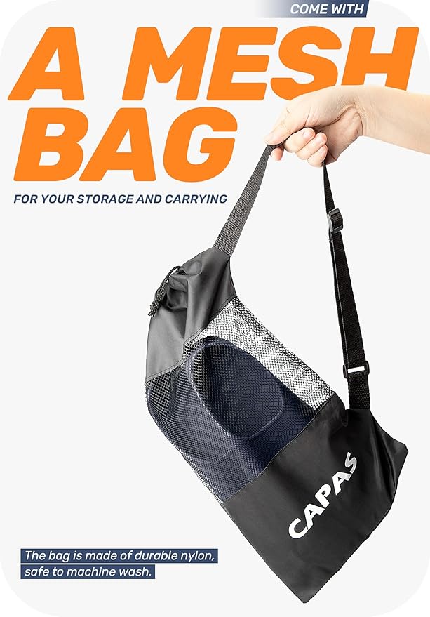 CAPAS Swim Training Fins Comfortable Silicone Lap Swimming Short Blade Floating Flippers with Mesh Bag for Adult Men Women Build Leg Strength-StrideForce Fitness