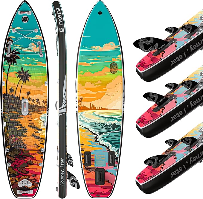 Novelty 11'6" x 35" Extra Wide SUP for Enhanced Stability - Inflatable Stand Up Paddle Board - Premium Paddle Board Kit for Adults & Youth - All Skill Levels - Includes SUP Accessories-StrideForce Fitness