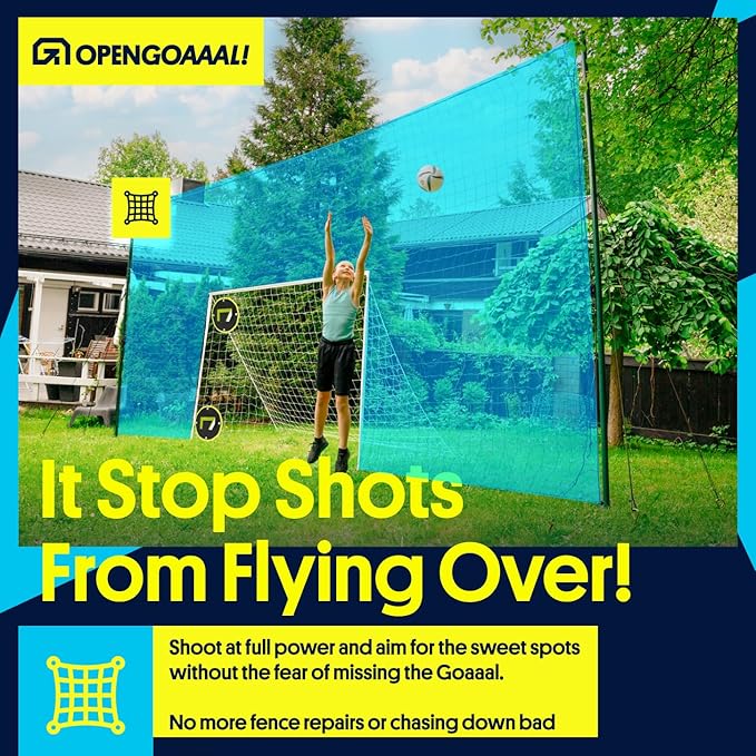 3-in-1 Soccer Training Rebounder & Goal Backstop Net - Soccer Goal for Volley, Passing, Solo Training - Outdoor Sports, Backyard Games-StrideForce Fitness