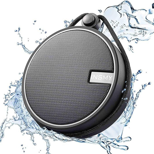 INSMY C12 IPX7 Waterproof Shower Bluetooth Speaker, Portable Small Speaker, Speakers Bluetooth Wireless Loud Clear Sound Support TF Card Suction Cup for Kayak Canoe Beach Gift (Black)-StrideForce Fitness