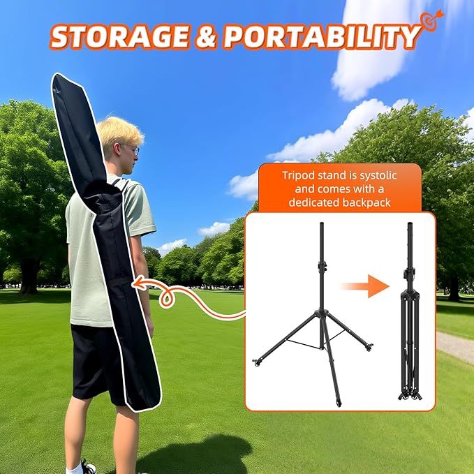 Dartboard Stand, Portable Professional Dart Holder Stand Adjustable Height from 57.1 to 77.6 -inch for Outdoor, Travel, Home, or Bars Games-StrideForce Fitness