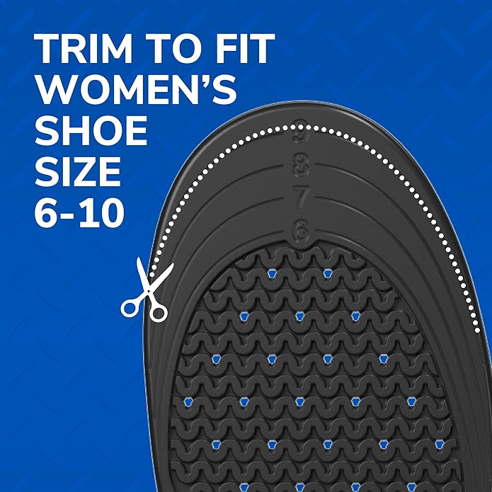 Dr. Scholl's Work All-Day Superior Comfort Insoles with Massaging Gel - Designed for Men & Women with Hard-Working Feet, Eliminates Sore Muscles and Tired Legs, Arch Support Inserts with Odor Control-StrideForce Fitness