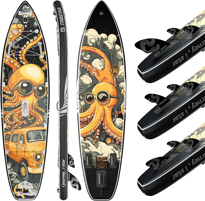 Novelty 11'6" x 35" Extra Wide SUP for Enhanced Stability - Inflatable Stand Up Paddle Board - Premium Paddle Board Kit for Adults & Youth - All Skill Levels - Includes SUP Accessories-StrideForce Fitness