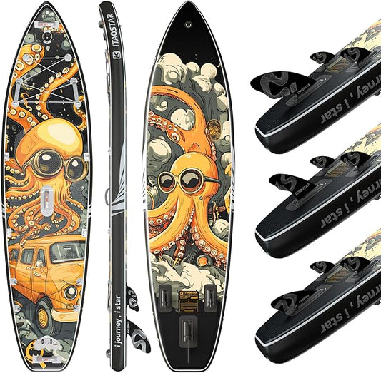 Novelty 11'6" x 35" Extra Wide SUP for Enhanced Stability - Inflatable Stand Up Paddle Board - Premium Paddle Board Kit for Adults & Youth - All Skill Levels - Includes SUP Accessories-StrideForce Fitness