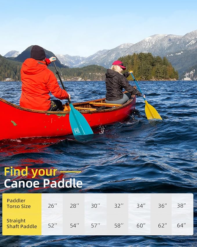 OCEANBROAD Canoe Paddle, Adjustable from 4'3''to 5'3''/130cm to 160cm Aluminum Shaft with Plastic Blade for Canoeing Boating Kayaking, 3-Piece Floatable Oar-StrideForce Fitness