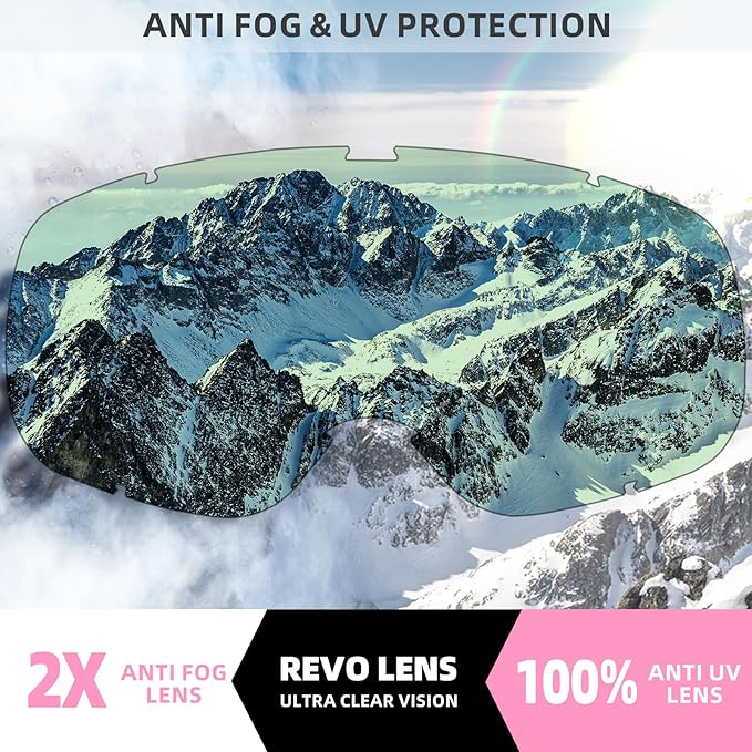 Freela Ski Goggles OTG Men Women, Over Glasses Snow Snowboard Sports Goggles for Adult Youth 100% UV400 Protection Anti Fog-StrideForce Fitness