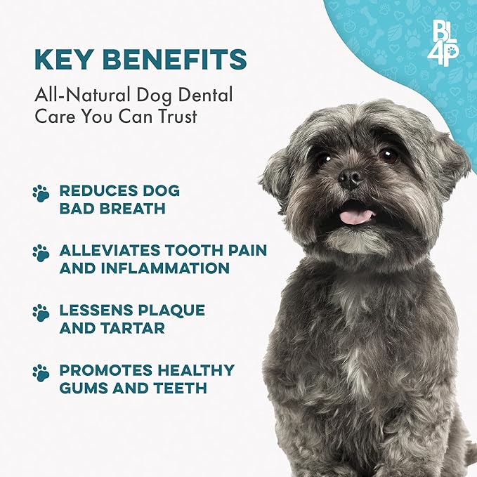 Dog Bad Breath & Dental Care Solution, Supports Canine Oral Health, Relieves Stinky Breath, Tooth Pain, Red Swollen Gums, Helps Reduce Plaque and Gingivitis, 400 Odorless, Tasteless Easy to Use Pills