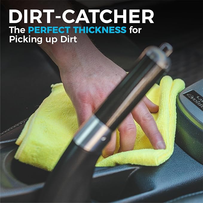 The Rag Company - All-Purpose Microfiber Terry Cleaning Towels - Commercial Grade, Highly Absorbent, Lint-Free, Streak-Free, Kitchens, Bathrooms, Offices, 300gsm, 16in x 16in, Grey (12-Pack)-StrideForce Fitness