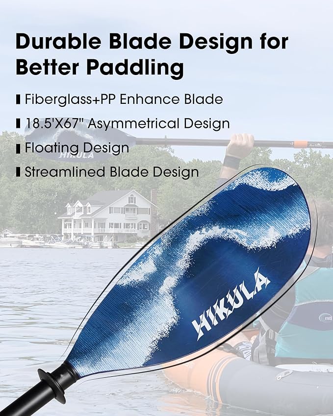 Kayak Paddle Aluminum Shaft Paddle with Nylon Blades, Floating Adjustable Kayaking Oars, 3 Piece, 220-240cm/86-94 Inches,Black/Rose/Teal/Black/Orange/Grey-StrideForce Fitness