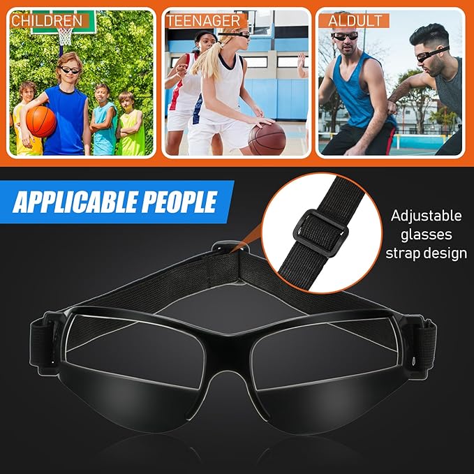 Dribbling Goggles Basketball Sports Glasses Adjustable Dribbling Black Goggles Basketball Training Equipment-StrideForce Fitness