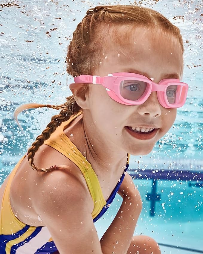 Kids Swim Goggles,Swimming Goggles for Kids 6-14, Anti-Fog UV Protection Pool Glasses for Boys Girls-StrideForce Fitness