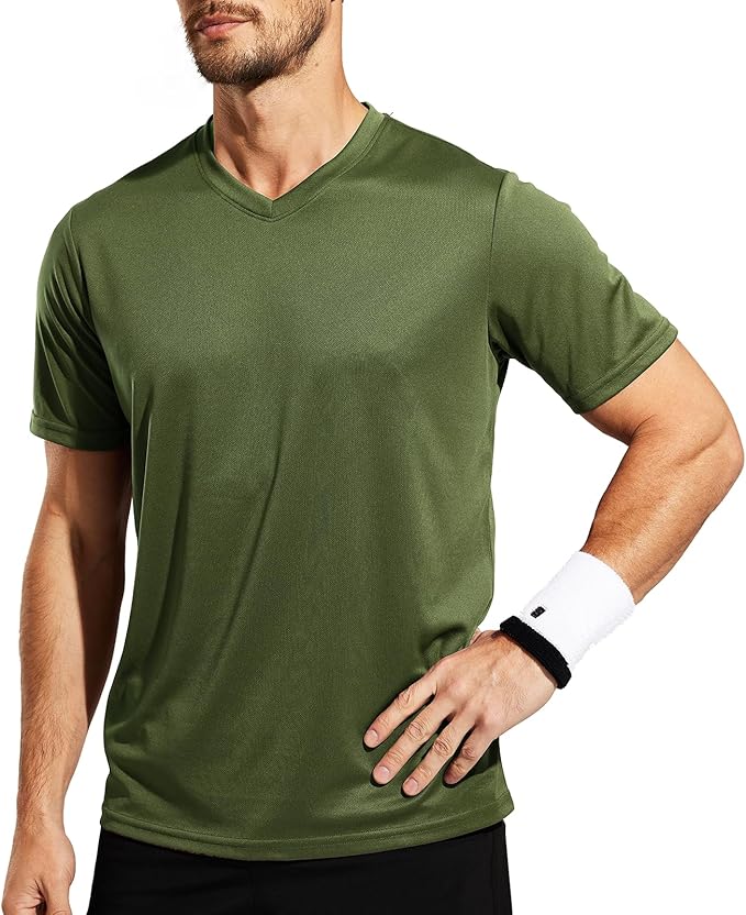 MIER Men's Quick Dry Workout Shirts Moisture Wicking Running Athletic Performance T-Shirts Recycled Polyester Top Tee-StrideForce Fitness