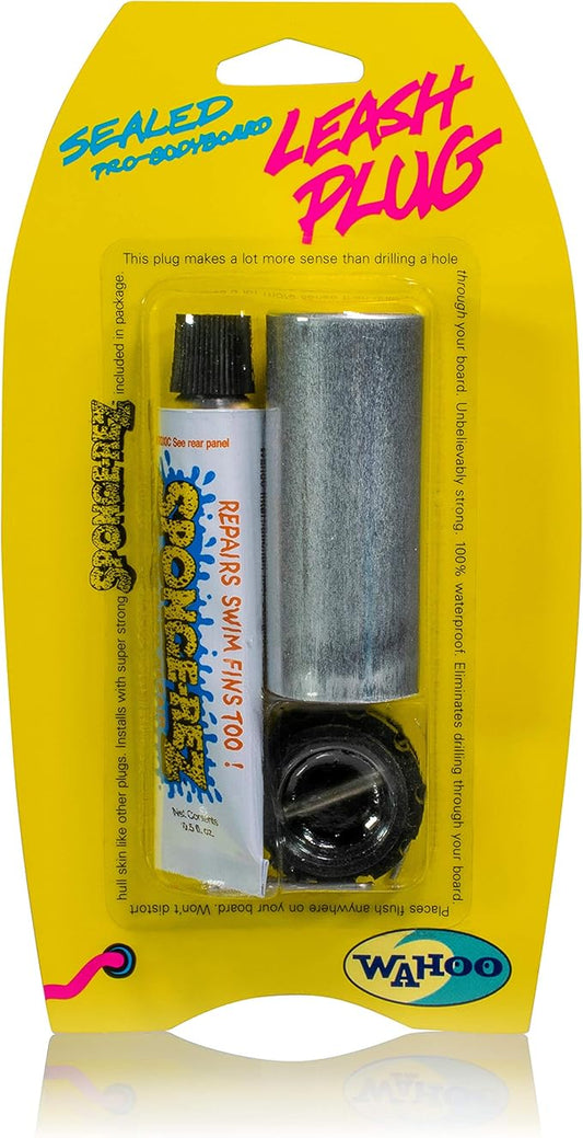 Solarez Wahoo Sponge-REZ Bodyboard Leash Plug KIT ~ Includes Sponge-Rez, for Soft Boards, Sail Boards, ABS-PVC Deck Plugs. Don't Drill a Hole in Your Board! ~ Not for use on EPS! - Made in USA-StrideForce Fitness