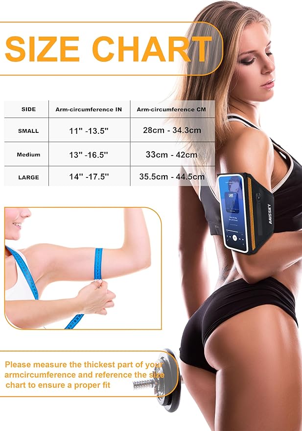 Running Armband with Earphone Bag Cell Phone Armband for iPhone 16 15 Pro 14 Plus 13 11 XR XS, Galaxy S24/S10 Water Resistant Sports Phone Holder Case & Zipper Slot Car Key Holder for 6.9 inch Phone-StrideForce Fitness