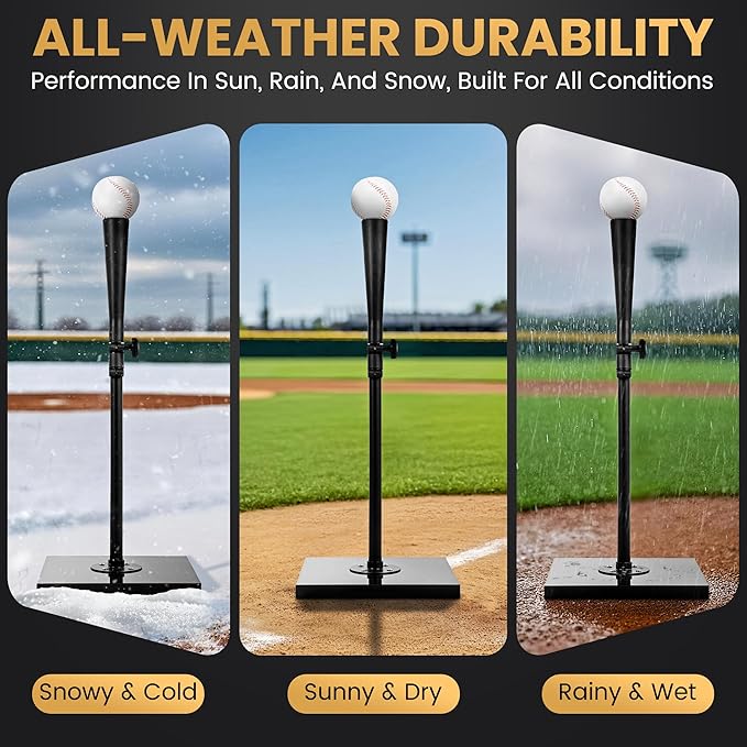 T-Ball Set with Baseball for Adults and Kids Softball Tees for Hitting T Ball Batting Tee Teeball Tee Batting Tees for Softball Batting Tees for Softball Tee Ball Set-StrideForce Fitness