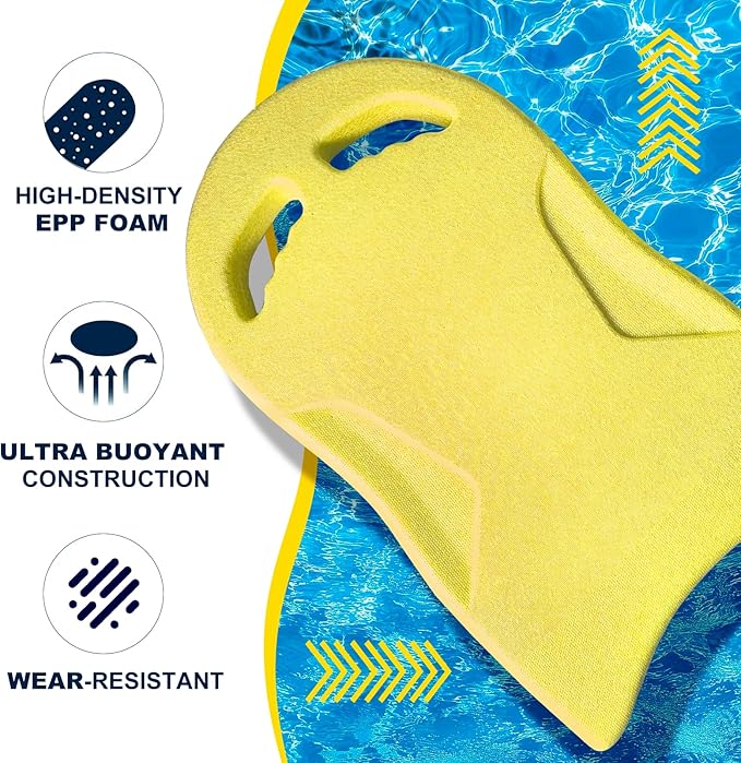 Swimming Kickboard, Lightweight and High Buoyancy Swim Training Board for Swimmers, Durable EPP Material, Ideal for Pool Exercise and Swimming Lessons-StrideForce Fitness