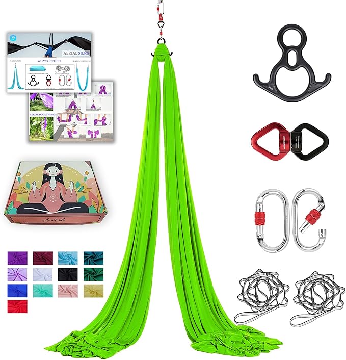 Aerial Silks 11 Yards Aerial Silks For Home Aerial Yoga Swing Aerial Yoga Hammock Swing Aerial Silk For Gymnastics-StrideForce Fitness